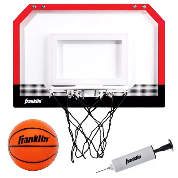 Red and White Outdoor Basketball Hoop Set - Picture 2 of 6